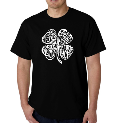 Mens Word Art T-shirt - Feeling Lucky