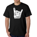 Black XXXL Mens Word Art T-shirt - Heavy Metal