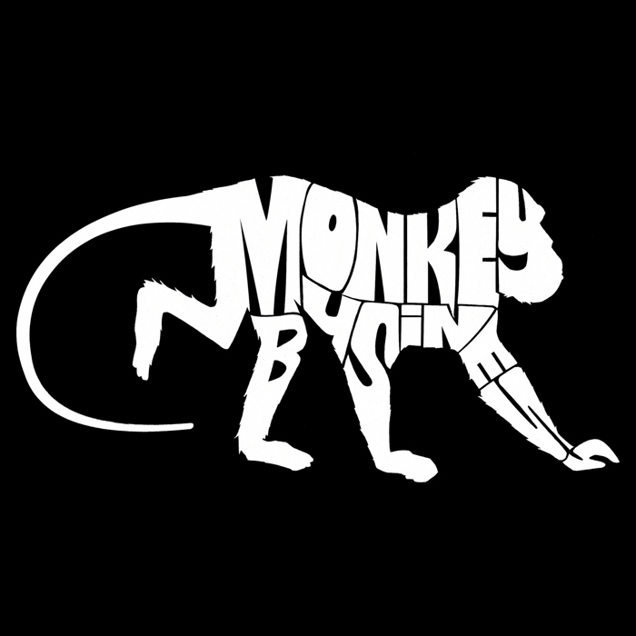 Mens Word Art T-shirt - Monkey Business