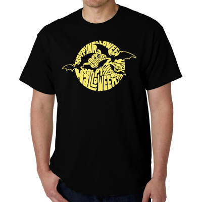 Mens Word Art T-shirt - Halloween Bats