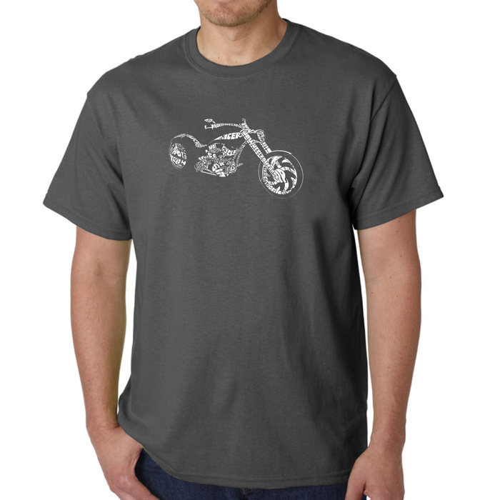 Mens Word Art T-shirt - MOTORCYCLE