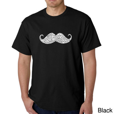 Mens Word Art T-shirt - WAYS TO STYLE A MOUSTACHE