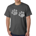 Gray Large Mens Word Art T-shirt - Meow Cat Prints
