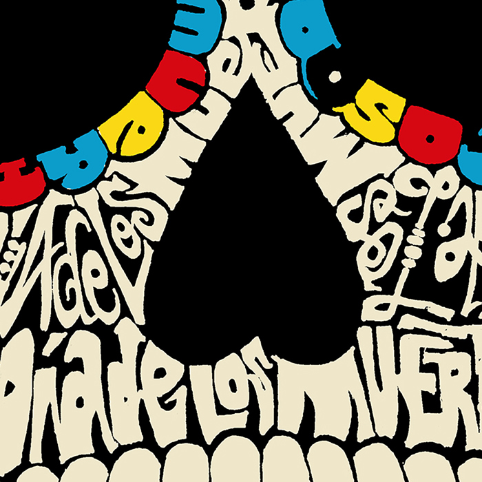 Mens Word Art T-shirt - Dia De Los Muertos