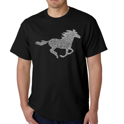 Mens Word Art T-shirt - Horse Breeds