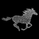 Mens Word Art T-shirt - Horse Breeds