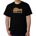 Black XXXL Nashville Guitar - Mens Word Art T-Shirt