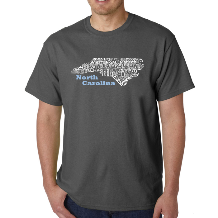 Mens Word Art T-shirt - North Carolina