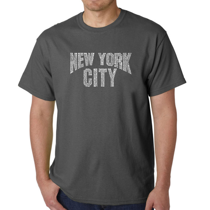 Mens Word Art T-shirt - NYC NEIGHBORHOODS