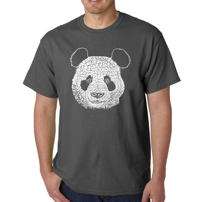 Mens Word Art T-shirt - Panda