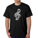  Mens Word Art T-shirt - Music Note