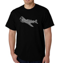 Black Large Mens Word Art T-shirt - P40