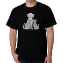  Mens Word Art T-shirt - Dogs and Cats