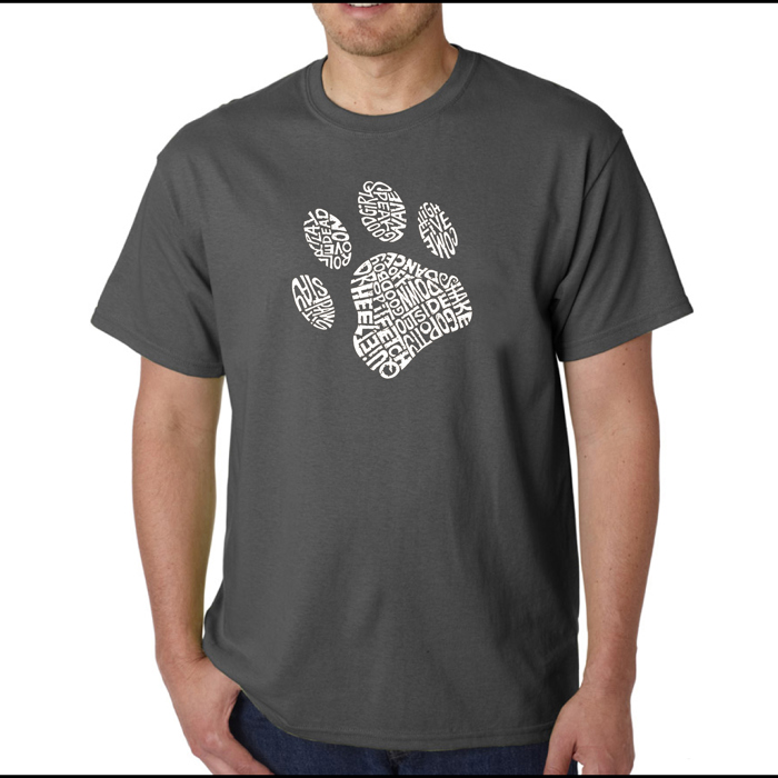 Mens Word Art T-shirt - Dog Paw