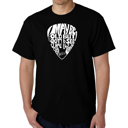  Mens Word Art T-shirt - Guitar Pick