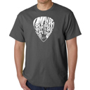 Gray XXXXL Mens Word Art T-shirt - Guitar Pick