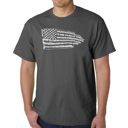 Gray XXXL Mens Word Art T-shirt - Pledge of Allegiance Flag