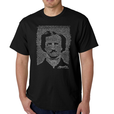 Mens Word Art T-shirt - EDGAR ALLEN POE - THE RAVEN