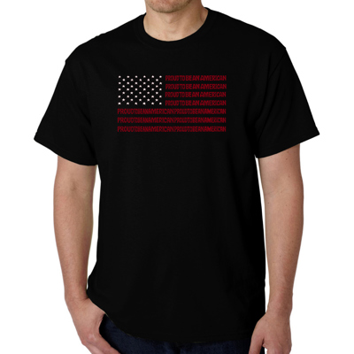 Proud To Be An American - Mens Word Art T-Shirt