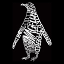 Mens Word Art T-shirt - Penguin
