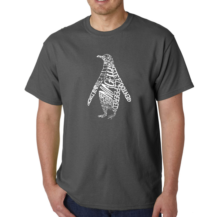 Mens Word Art T-shirt - Penguin