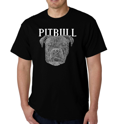 Mens Word Art T-shirt - Pitbull Face