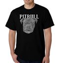  Mens Word Art T-shirt - Pitbull Face