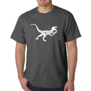 Gray XXXL Mens Word Art T-shirt - Velociraptor
