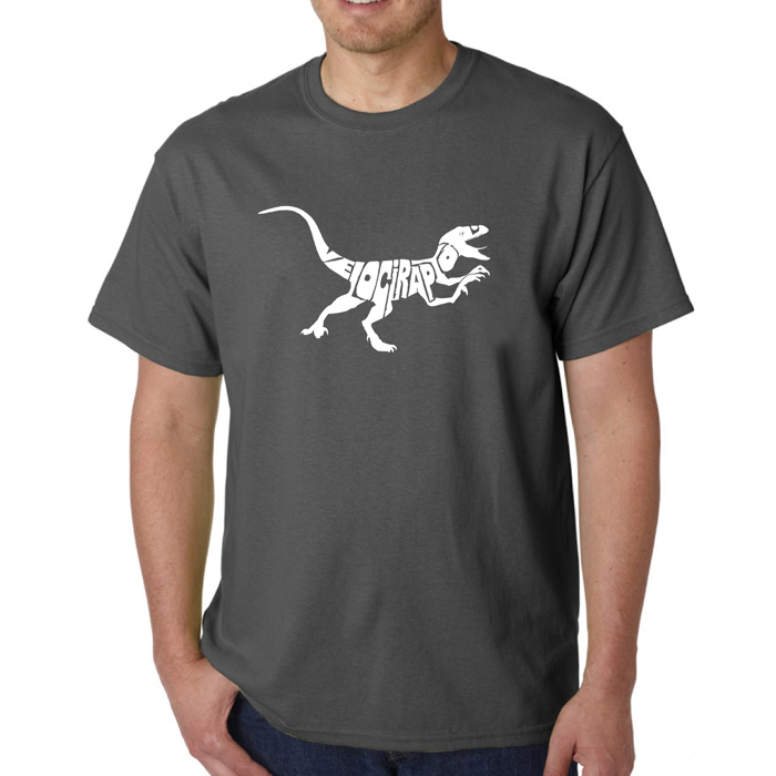 Mens Word Art T-shirt - Velociraptor
