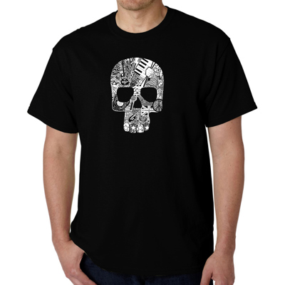 Rock n Roll Skull - Mens Word Art T-Shirt