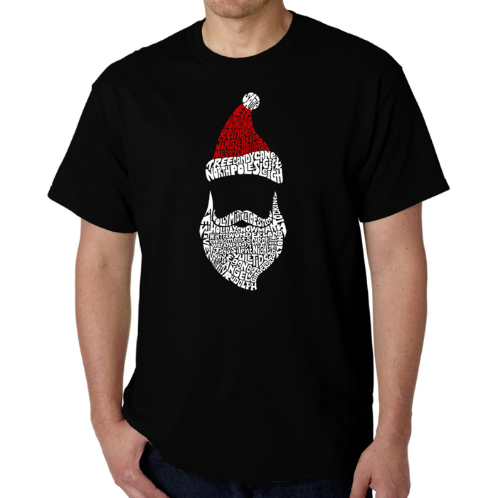 Mens Word Art T-shirt - Santa Claus