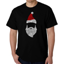 Black XXXL Mens Word Art T-shirt - Santa Claus