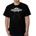  Mens Word Art T-shirt - Flying Saucer UFO