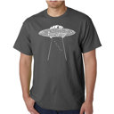  Mens Word Art T-shirt - Flying Saucer UFO