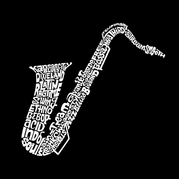 Mens Word Art T-shirt - Sax