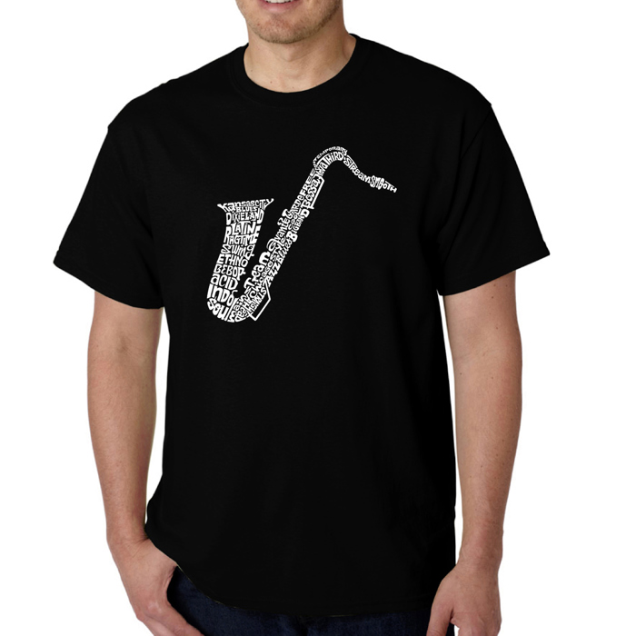 Mens Word Art T-shirt - Sax