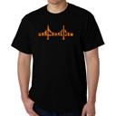 Black Large Mens Word Art T-shirt - San Francisco Bridge