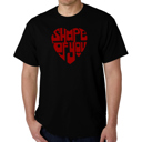 Black XL Mens Word Art T-shirt - Shape of You