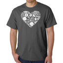 Gray Small Sea Shells - Mens Word Art T-Shirt