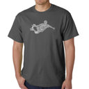 Gray XXL Mens Word Art T-shirt - POPULAR SKATING MOVES & TRICKS