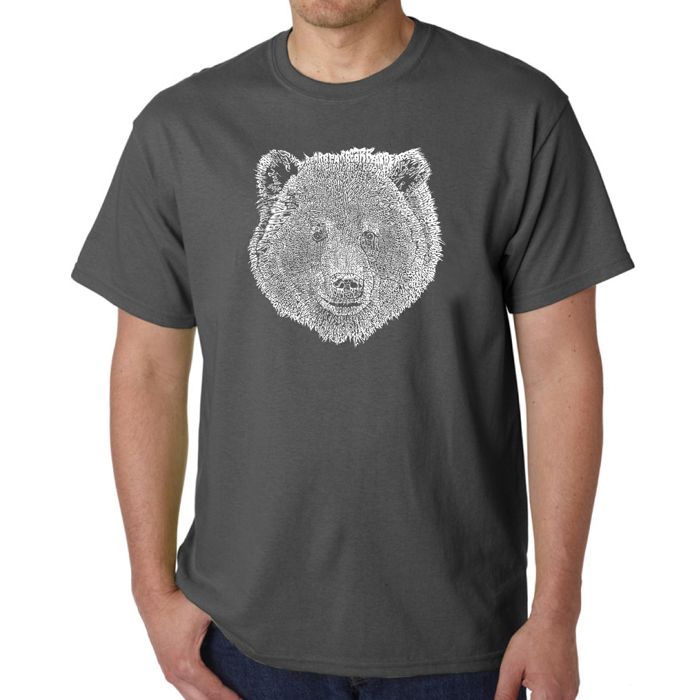 Mens Word Art T-shirt - Bear Face