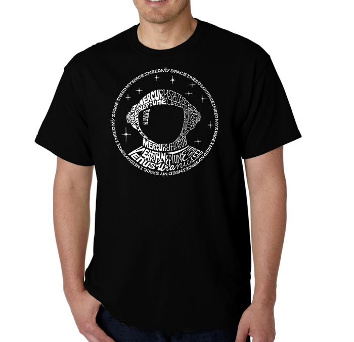 Mens Word Art T-shirt - I Need My Space Astronaut