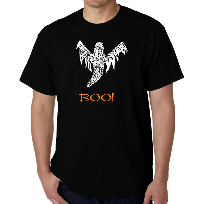 Halloween Ghost - Mens Word Art T-Shirt
