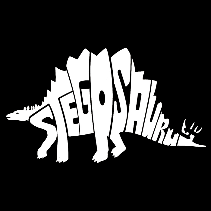 Mens Word Art T-shirt - STEGOSAURUS