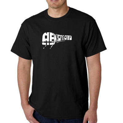 Mens Word Art T-shirt - NY SUBWAY