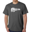 Gray Large Mens Word Art T-shirt - NY SUBWAY