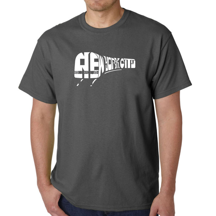 Mens Word Art T-shirt - NY SUBWAY