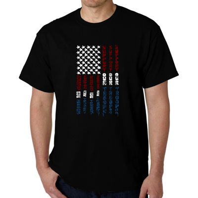 Mens Word Art T-shirt - Support our Troops