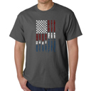 Gray Medium Mens Word Art T-shirt - Support our Troops