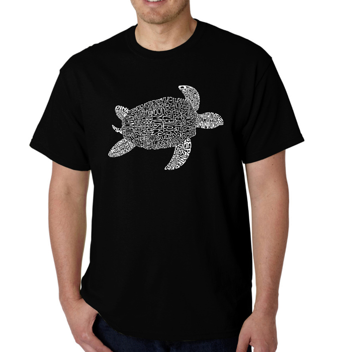 Mens Word Art T-shirt - Turtle